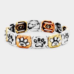 Dog Paw Bracelet 2 Toned